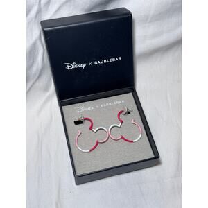 NIB DISNEY X BAUBLEBAR MICKEY MOUSE PINK WHITE RED EARRINGS